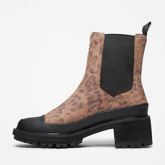Timberland Kori Park 2.0 Brown Nubuck Leopard Print Chelsea Boot Size 8.5 NWT - Picture 5 of 14